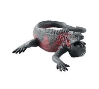KiBcsLic Figurine de lézard simulé, modèle de reptile, collection d'art compacte pour enfants, figurine animale, jouet pour armoire, table, centre de, Gris