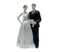 KiBcsLic Figurine de Mariés et de Mariée pour Gâteau de Mariage, Pièce Maîtresse de Fiançailles