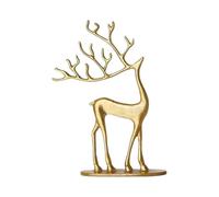 KiBcsLic Figurine de Renne, Décoration de Noël Moderne, Figurines de Noël pour L'intérieur, Le Bureau, La Maison, S Gold