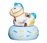 KiBcsLic Figurine Miniature de Cheval, Petite Statue de Cheval, Sculpture Décorative D'animal de Compagnie pour Noël, Cheminée, Fête Du Printemps, Bleu