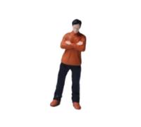 KiBcsLic Figurine Miniature Personnage Diorama Modèle Collectible Accessoire Garage Métal Réalisme Adapté à La Collection Atelier Miniature Scènes Urbaines, Orange