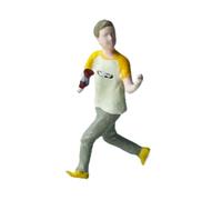 KiBcsLic Figurine Miniature Personnage Résine Détaillée Sculptée à La Main pour Décor de Diorama Scène de Vol Convient pour Collection Présentoir D, GarÇon