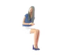 KiBcsLic Figurines en Résine Peinte à L'échelle 1/64 - Modèles de Personnages - Décoration de Rue, Bleu