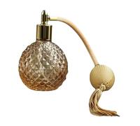 KiBcsLic Flacon de Parfum Portable en Verre Réutilisable Vide avec Corde Bouteille d'Échantillon Pratique Distributeur Parfum Convient, jaune gris