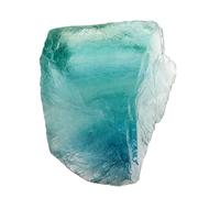 KiBcsLic Fluorite Naturelle Pierre Cristal Fluorite Bleue et Verte Pierre Perforée Décoration Cristal Original Convient au Bureau Décoration Intérieure Cadeau, # 1, 3-4,5 cm