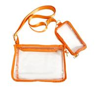 KiBcsLic fourre-Tout Transparent Visible pour, Concert, Femme, Stade extérieur, Orange