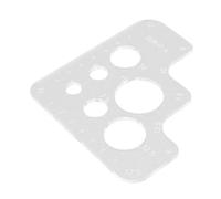 KiBcsLic Gabarit Rond Modèle Patron Porte-Monnaie Règle Couture Acrylique Fonction Marquage Détourage Convient au Bricolage Cuir Artisanat Confection, 10.5 Cm X 10 Cm X