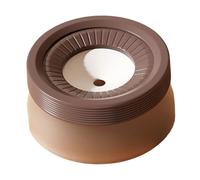 KiBcsLic Gamelle pour Chien Bol à Eau Antichoc avec Disque Flottant Démontable Réglage du Débit Étanchéité Supérieure Facilité de Maintenance pour Chiens et Ch, 600 ML Marron