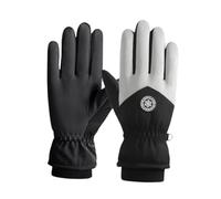 KiBcsLic Gants de, Gants d'hiver à Doigts complets pour Le Sport et Le Camping par Temps Froid, Noir Blanc, Hommes