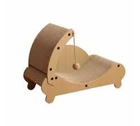 KiBcsLic Griffoir en Carton avec Jouet Balle Sign Épuré pour Chats, Chatons, Chaise Longue Lune pour Chat