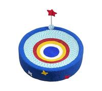 KiBcsLic Griffoir pour Chat Lit Grattoir Tapis de Sol Planche de Divertissement Nid pour Félin avec Jouet à Balle pour Convient pour Le Repos La S, Rond