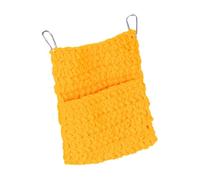 KiBcsLic Hamster Hammock Lit Suspendu Accroche Métal Polyester Résistant Chaleur Animaux Compagnons Adapté à La Détente Maison Animaux de Compagnie, Jaune