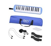 KiBcsLic Harmonica Instrument Set Complet Clavier Musical 32 Touches Étui et Accessoires de Transport Inclus Bouche Amovible Jouet Éducatif Facile à Utiliser A, Bleu