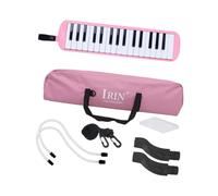 KiBcsLic Harmonica Instrument Set Complet Clavier Musical 32 Touches Étui et Accessoires de Transport Inclus Bouche Amovible Jouet Éducatif Facile à Utiliser A, Rose