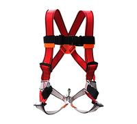 KiBcsLic Harnais d'escalade pour Enfants Harnais de Sécurité Tout Corps Ceinture Flexible Sangle Renforcée Alliage d'acier Protégées Adapté à, Rouge Gris