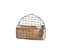KiBcsLic ière Murale Rectangulaire Grille en Fil Fer Écologique Panier Végétal Mural à Dos Arqué Bon Drainage pr Entrée, Pépinière