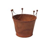 KiBcsLic Jardinière en Fer Forgé en Forme de Couronne pour Balcon et Décorations de Mariage, 17x17x20cm