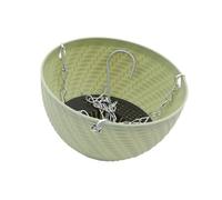 KiBcsLic Jardinière Suspendue Panier de Fleurs Pot Décoratif Cache-Pot D'Extérieur en Matériau Léger avec Drainage Approprié pour Le Jardin Le Balcon et La Te, Vert