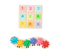 KiBcsLic Jeu de Mathématiques En Bois, Activité éducative pour 3 à 8 Ans