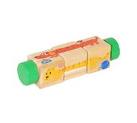 KiBcsLic Jeu de Puzzle et de Réflexion, pour Développer La Pensée Stratégique des Enfants. Jeu de Manipulation en Bois à Faire Tourner, Vert