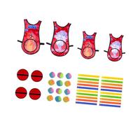 KiBcsLic Jeu on chasseur, lancer es, activités intérieures et extérieures pour enfants et adultes, pour la maternelle, Rouge