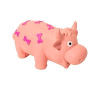 KiBcsLic Jouet pour Chien Couineur, Mignon et Interactif, en Forme de Vache, pour Chiots, Chiens de Petite, Moyenne et Grande Taille Qui Aiment Jouer à Mordill, Rose