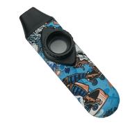 KiBcsLic Kazoo Flûte Harmonica Instrument de Musique Portable En Matériau PP Adapté pour Débutants et Accompagnement de Guitare, Bleu