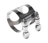 KiBcsLic Ligature pour Clarinette, Couvre-bec pour Clarinette, Accessoire Compact Haute Performance, Léger, Compatible, de Rechange, Argent