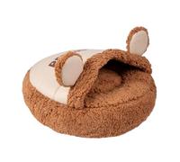 KiBcsLic Lit pour Chat Lit Grotte Panier Douillet Couchage pour Petit Chien avec Un Rembourrage Épais pour Un Soutien Amorti Adapté pour La des Petits, 50x50cm