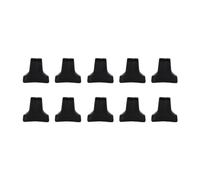 KiBcsLic Lot de 10 Cordes Noires pour équipement, Clip de Fixation, Descente en Rappel