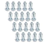 KiBcsLic Lot de 20 écrous à Expansion En Forme de Pétale, Chevilles D'ancrage pour Cloisons Sèches, Chevilles Filetées En Acier, Adaptés à Une Utilisation, 4x20mm