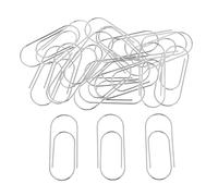 KiBcsLic Lot de 20 Grands Trombones Métalliques de Taille Jumbo, argent