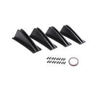 KiBcsLic Lot de 4 Diffuseurs Arrière Génériques Noirs pour Aileron de Voiture Shark Mini