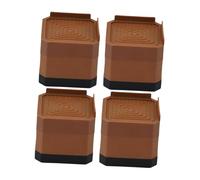KiBcsLic Lot de 4 Patins Anti-vibrations pour Pieds de Meubles de Lit et de Chaise, Brun, 2 Couches