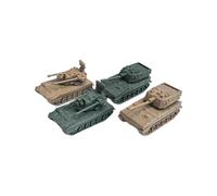 KiBcsLic Lot de 4 Véhicules Blindés Miniatures à En PVC Très Détaillés pour Collectionneurs, Enfants, Cadeaux, Bureau, Fête à Thème