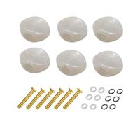 KiBcsLic Lot de 6 Mécaniques de Guitare avec Bouton, Virole et Vis, Outil de Réparation pour Guitare électrique, or