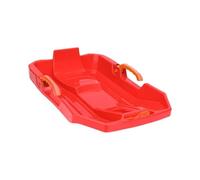 KiBcsLic Luge pour Enfant Toboggan Descente Sled Frein Poignée Corde 2m PP Léger Adapté à l'Utilisation par Les Enfants pour Les Balades Hivernales Loisirs, Rouge