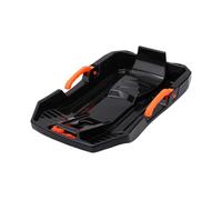 KiBcsLic Luge pour Enfant Toboggan Descente Sled Frein Poignée Corde 2m PP Léger Adapté à l'Utilisation par Les Enfants pour Les Balades Hivernales Loisirs, Noir