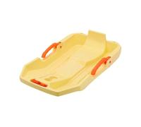 KiBcsLic Luge pour Enfant Toboggan Descente Sled Frein Poignée Corde 2m PP Léger Adapté à l'Utilisation par Les Enfants pour Les Balades Hivernales Loisirs, Jaune