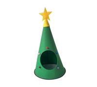 KiBcsLic Maison en Feutre pour Chat, Nid Semi-fermé pour Animaux de Compagnie, Tapis en Forme de Noël, Nid Semi-fermé et Chaud, Maison-Grotte pour Animaux de C