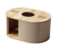 KiBcsLic Maison pour Chat en Carton, Tunnel Confortable pour Chambre à Coucher, Ferme, Salon