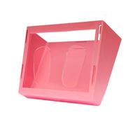 KiBcsLic Mangeoire Lapin Distributeur Support Alimentation Suspendu Facile à Nettoyer Installation Rapide Adapté Aux Lapins Cochons d'Inde Chin, Rose
