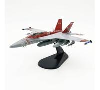 KiBcsLic Maquette d'avion Chasse Statique Avion Chasse Miniature Décoratif Jouet pour Collectionneurs, 1/100 F18 Escadron Sidewinder
