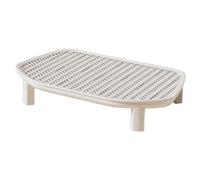 KiBcsLic Marchepied Litière pour Chat Tapis de Piégeage Réutilisable Surface Antidérapante Résistante Nettoyage Facile Adapté à La Maison Espace de Vie D'Anima, Blanc