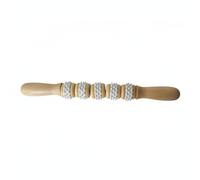 KiBcsLic Marteau de Massage En Bois Multi-Usage Masseur Manuel En Bois Portable Rouleau de Massage Corporel pour Sportifs, Cinq-roues 27-5x2