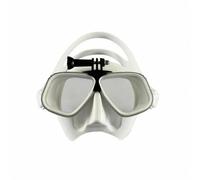 KiBcsLic Masque de Plongée Apnée Lunettes de Natation Lunettes de Plongée Masque de Snorkeling en Aluminium Verres Trempés Jupe en Silicone Antibuée Ajustable