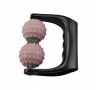 KiBcsLic Masseur à Double Boule Compact Masseur Manuel à Picots Ergonomique Balle Massage à Picots pour Stretching, Sport, Rose