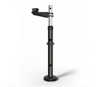 KiBcsLic Mât Vidéosurveillance avec Bras Réglable Poteau Caméra avec Cage Sol Robuste Support Monitorage Bras Croisés pour Parking, 1-1.5 Mètres