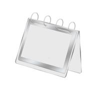 KiBcsLic Menu Display Stand Support Flip Vertical Table Carte Double Face Pages Multiples PVC Acrylique Stable Convient pour Bureau Restaurant Magasin Expositi, A5