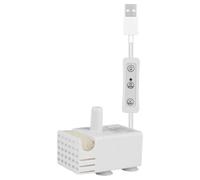 KiBcsLic Mini Pompe d'aquarium avec Cordon d'alimentation USB de 150 cm, Pompe Submersible 3 W pour piscines, étangs et Cultures hydroponiques, Ensemble de Filtres Latéraux